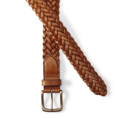Men's Big Leather Braid Belt