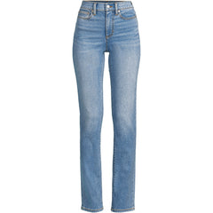 Women's Petite Recover High Rise Straight Leg Blue Jeans