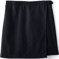 Girls Solid A Line Tab Skort Top of Knee