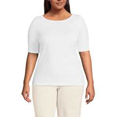 Women's Plus Size Supima Boatneck Top
