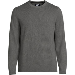 Men's Big Fine Gauge Cotton Crew Neck Sweater