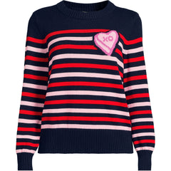 Women's Plus Size Drifter Set in Sleeve Crew Neck Sweater