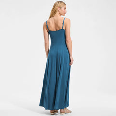 Women's Silky Knit Godet Maxi Dress