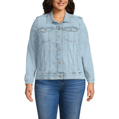 Women's Plus Size Denim Trucker Jacket