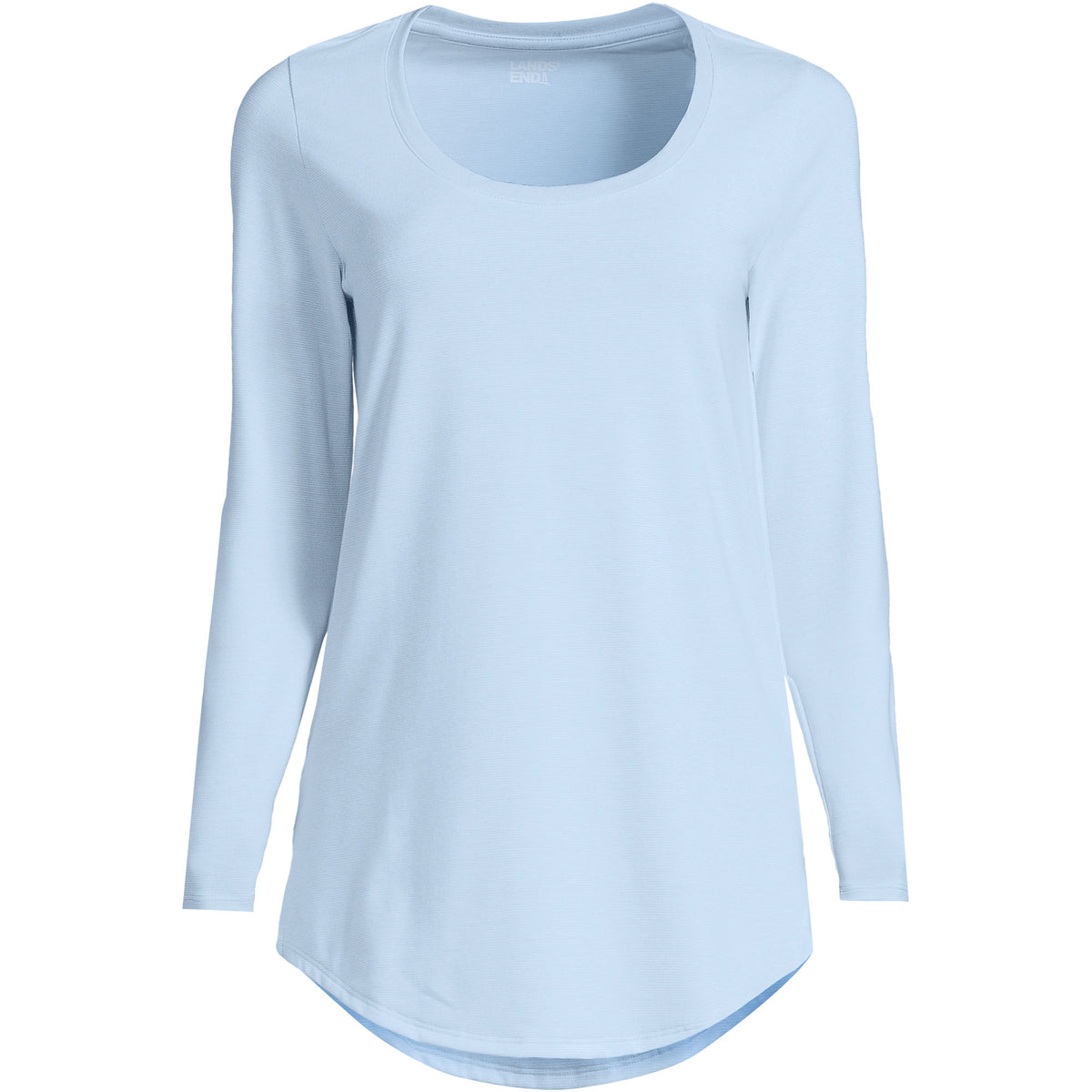 Women's Tall Long Sleeve Power Performance Scoop Neck Curved Hem Tunic Tee