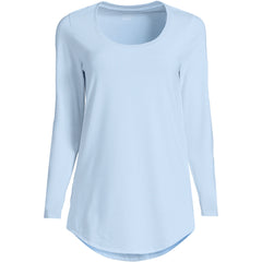 Women's Tall Long Sleeve Power Performance Scoop Neck Curved Hem Tunic Tee