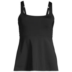 Women's D-Cup Adjustable Scoop Neck Flutter Tankini Top