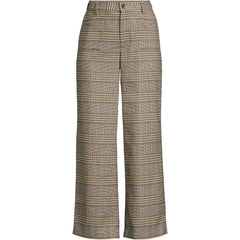 Women's Brushed Flannel High Rise Patch Pocket Wide Leg Crop Pants