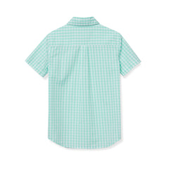 Boys Short Sleeve Poplin Camp Shirt
