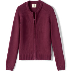 Girls Cotton Modal Zip Front Cardigan Sweater