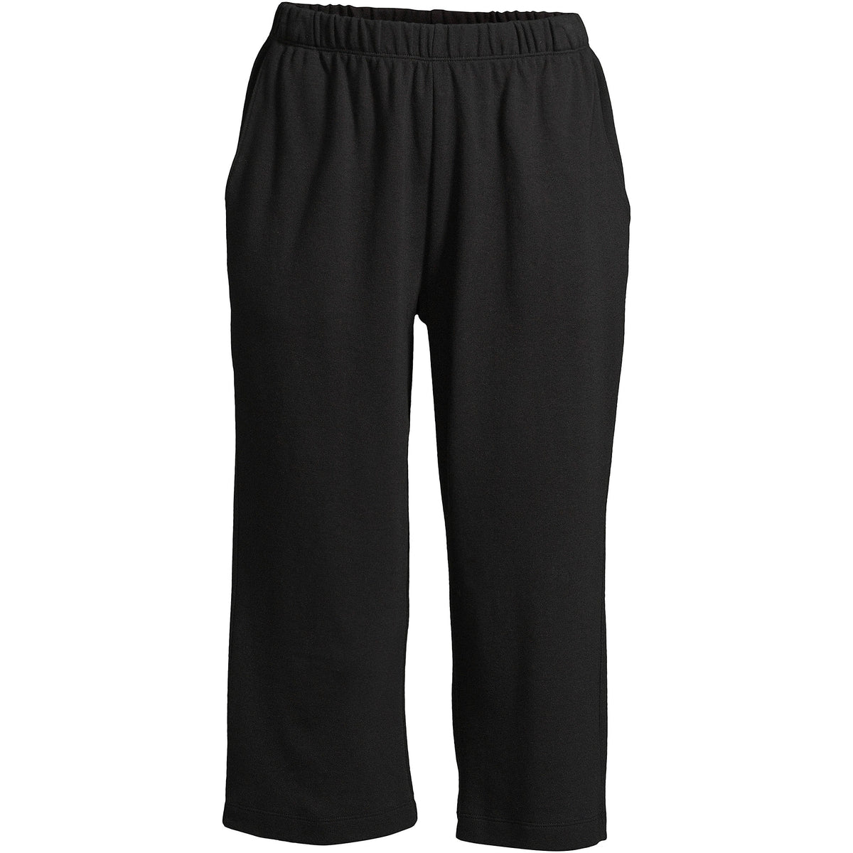 Women's Plus Size Sport Knit High Rise Elastic Waist Capri Pants