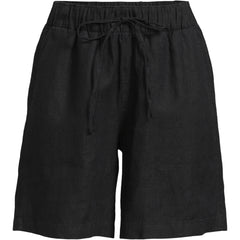 Women's Linen High Rise Pull On 7" Shorts