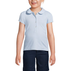 Girls Short Sleeve Peter Pan Collar Polo Shirt