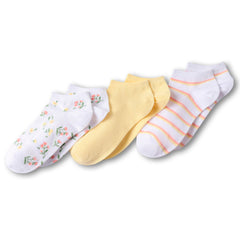 Women's Cotton Patterned Ankle Socks 3 Pack