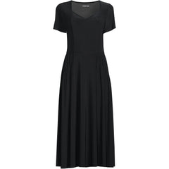 Women's Plus Size Silky Knit Sweetheart Midi Dress