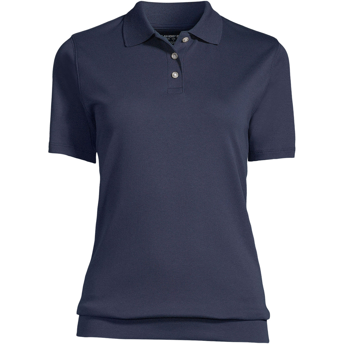 Women's Short Sleeve Banded Bottom Polo Shirt