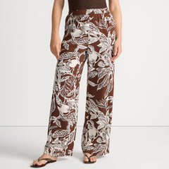 Women's Rayon High Rise Wide Leg Pants - Set Bottom