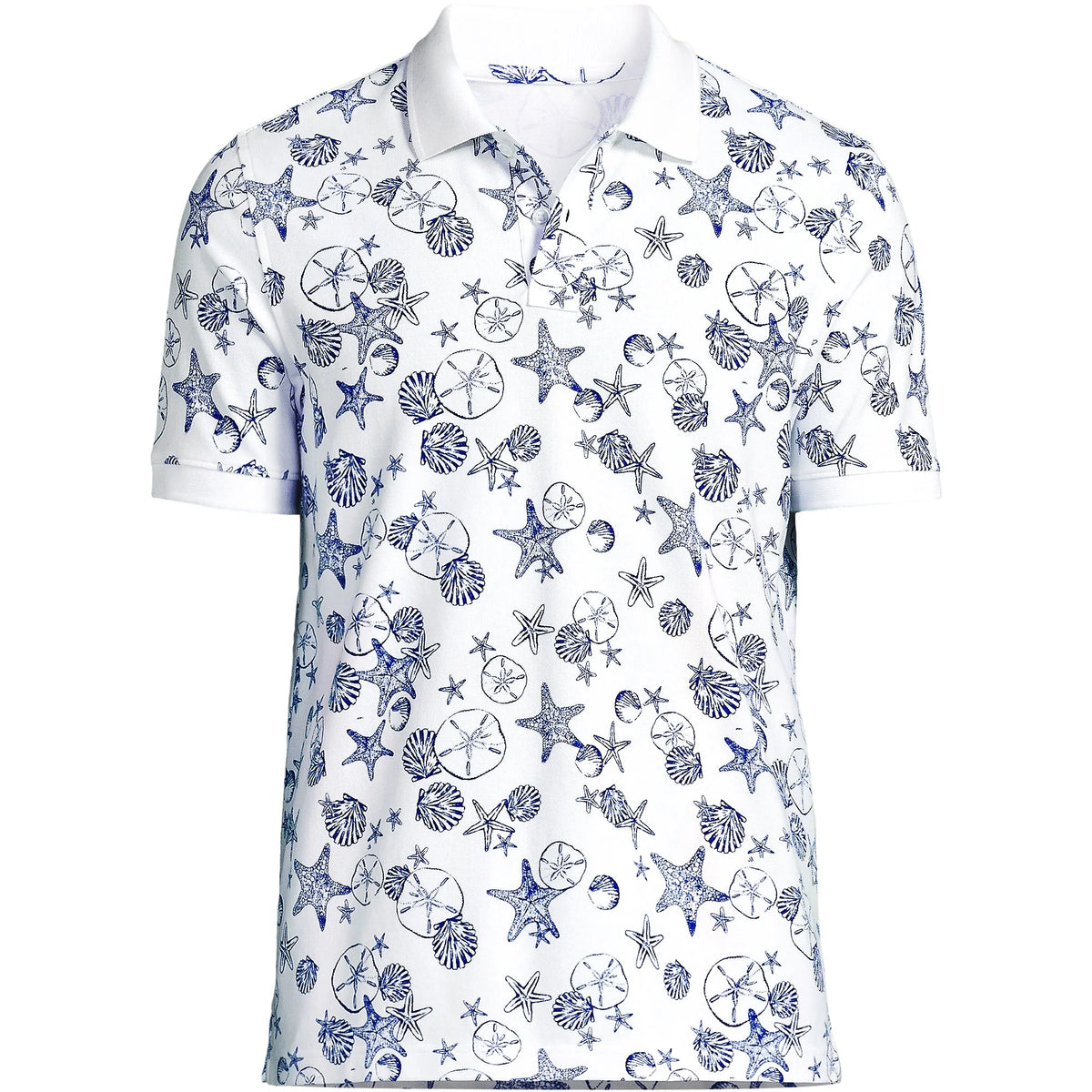 Men's Short Sleeve Pique Printed Polo
