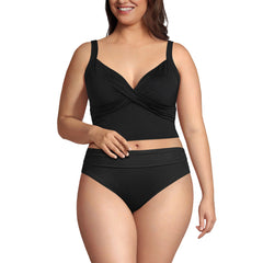 Women's Plus Size DD-Cup Sweetheart Wrap Midkini Top