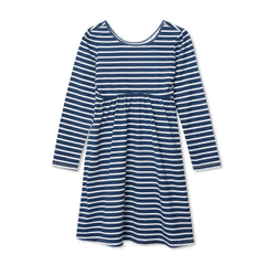 Girls Plus Long Sleeve Gathered Waist Jersey Dress