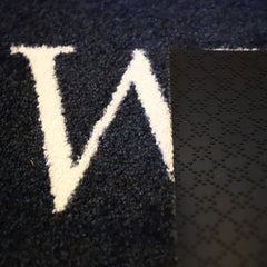 Matterly Monogrammed Laurel Wreath Doormat