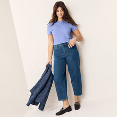 Women's Recover High Rise Barrel Leg Ankle Jeans