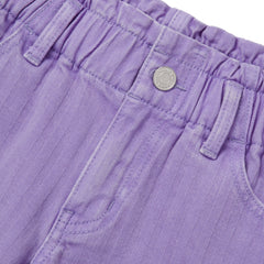 Girls Denim Paperbag Shorts
