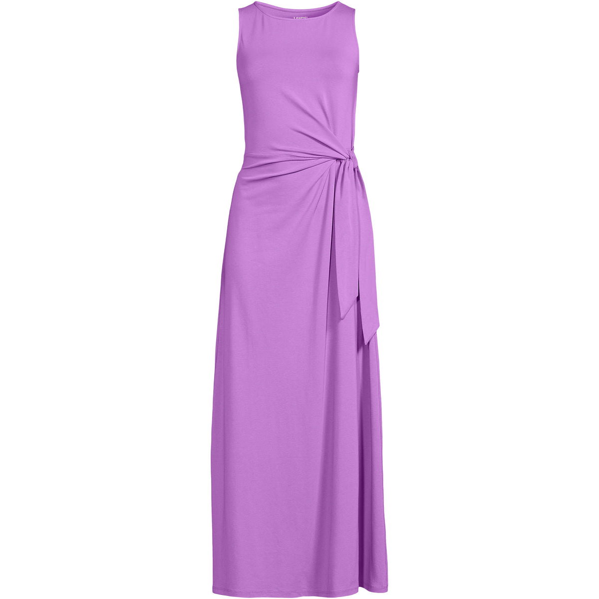 Women's Petite Cotton Modal Sleeveless Tie Waist Maxi Dress