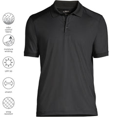 School Uniform Men's Short Sleeve Rapid Dry Active Polo Shirt