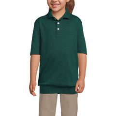 School Uniform Kids Short Sleeve Banded Bottom Polo Shirt