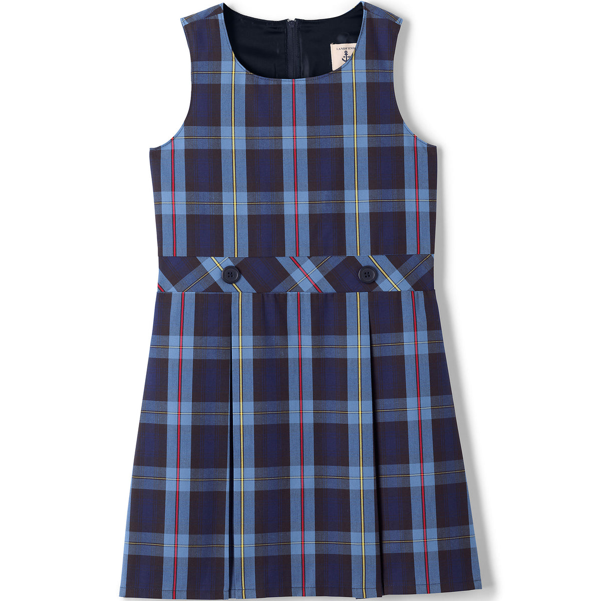 Girls Plaid Jumper Top of Knee