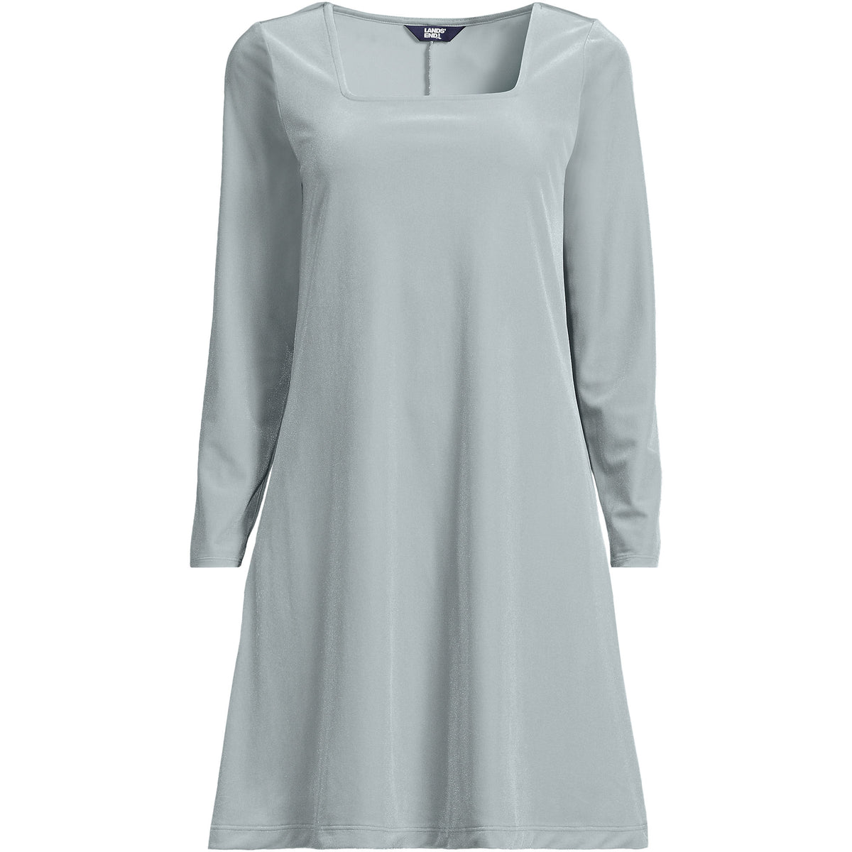 Women's Knit Velvet Square Neck Dress