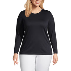 Plus Size Supima Cotton Long Sleeve Crewneck T-Shirt