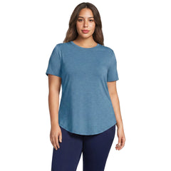 Women's Plus Size Short Sleeve Cooling Performance Tunic Tee