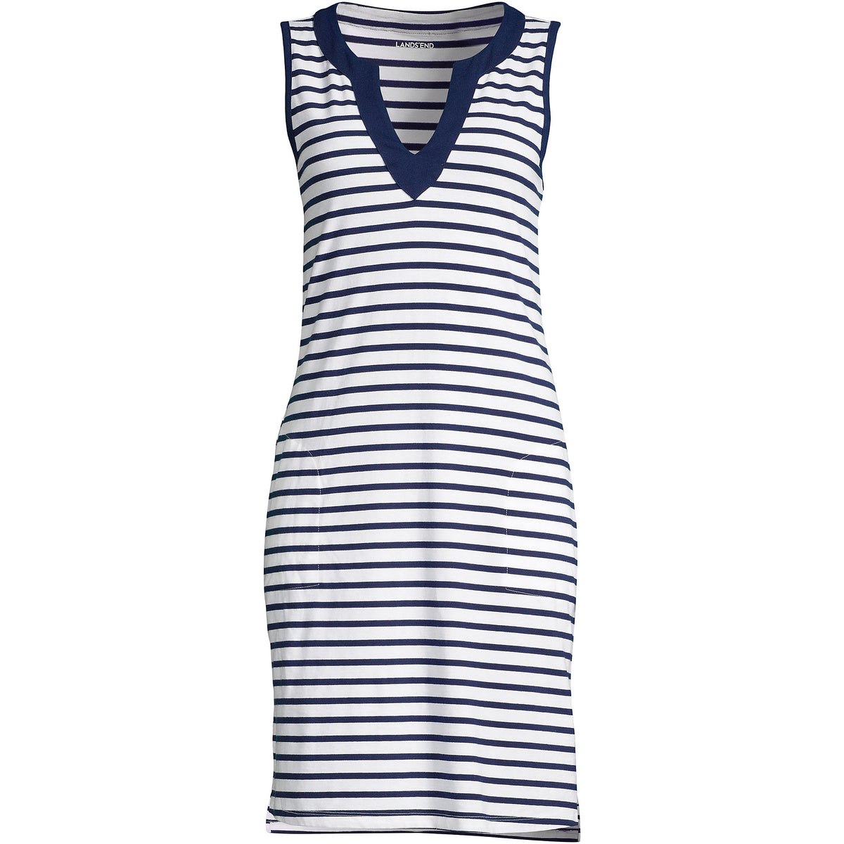 Women's Cotton Jersey Sleeveless Swim Cover-up Dress Print