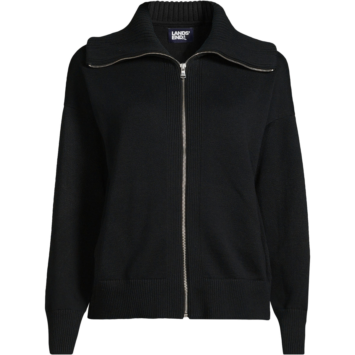 Women's Plus Cotton Modal Long Sleeve Zip Front Cardigan Sweater Jacket