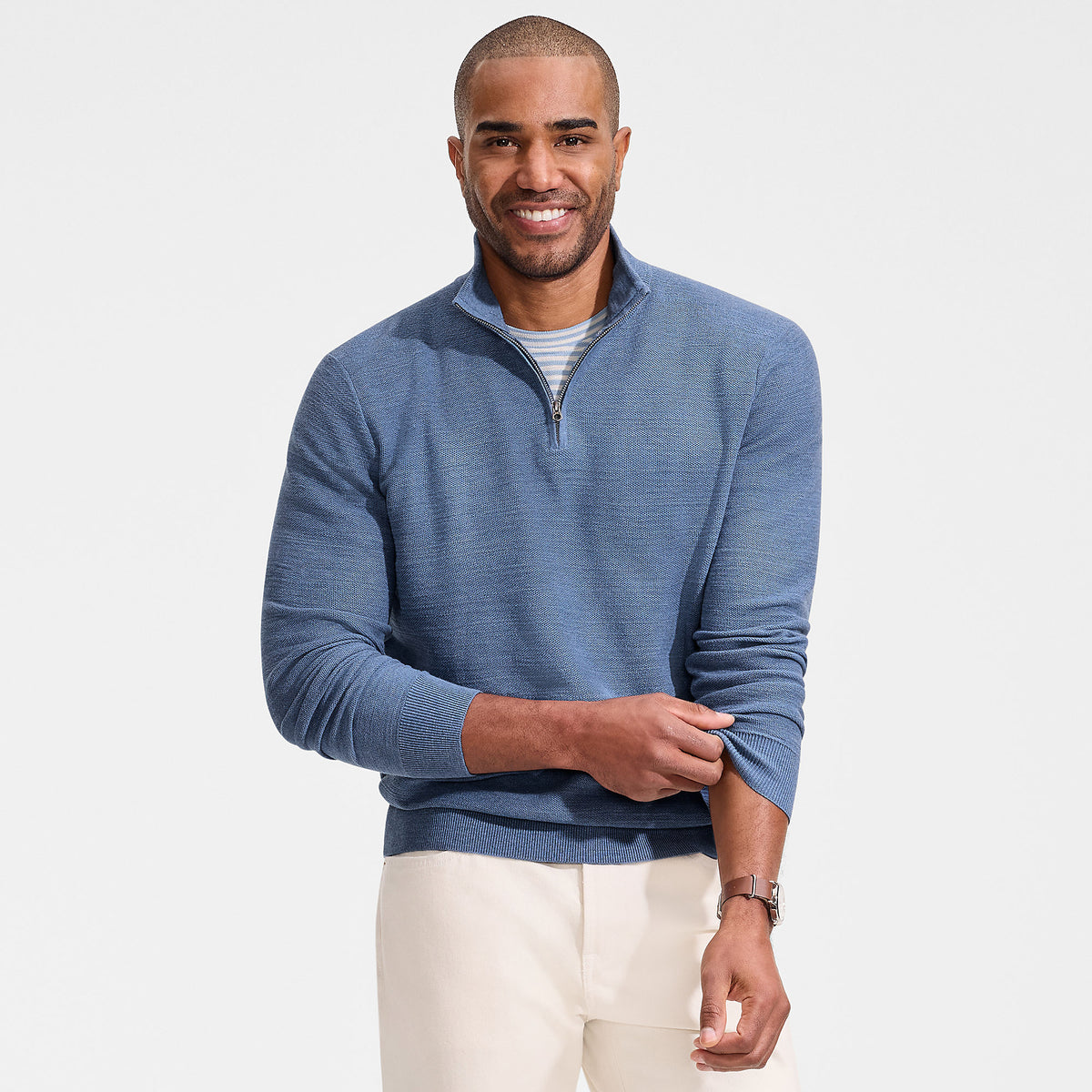 Men's Long Sleeve Summer Weight Quarter Zip