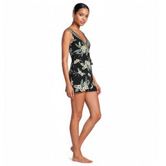 Women's Side Tie Mini Swim Dress Swimsuit