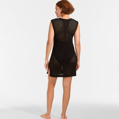 Women's Petite Open Knit Cover-up Dress