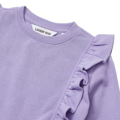 Girls Long Sleeve Cozy Fleece Ruffle Sweatshirt
