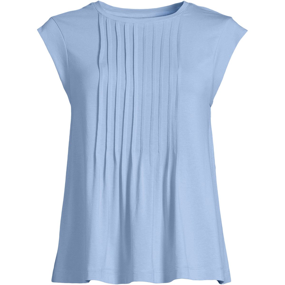 Women's Cap Sleeve Lightweight Jersey Pintuck Swing Top