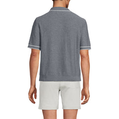 Men's Short Sleeve Cooling Zip Sweater Polo