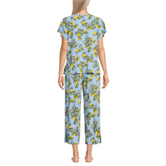 Women's Tall Cooling Pajama Set - Short Sleeve Top and Crop Pants