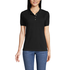 Women's Banded Short Sleeve Fem Fit Mesh Polo