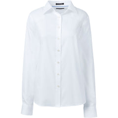 School Uniform Women's Petite Long Sleeve No Iron Pinpoint Shirt