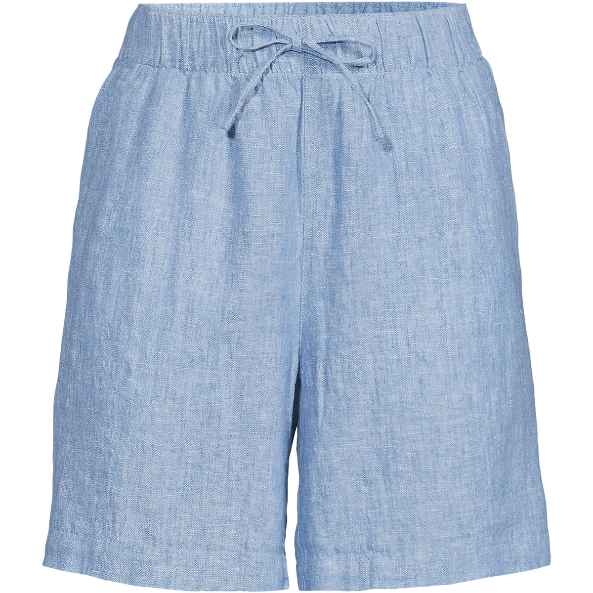 Women's Plus Size Linen High Rise Pull On 7" Shorts