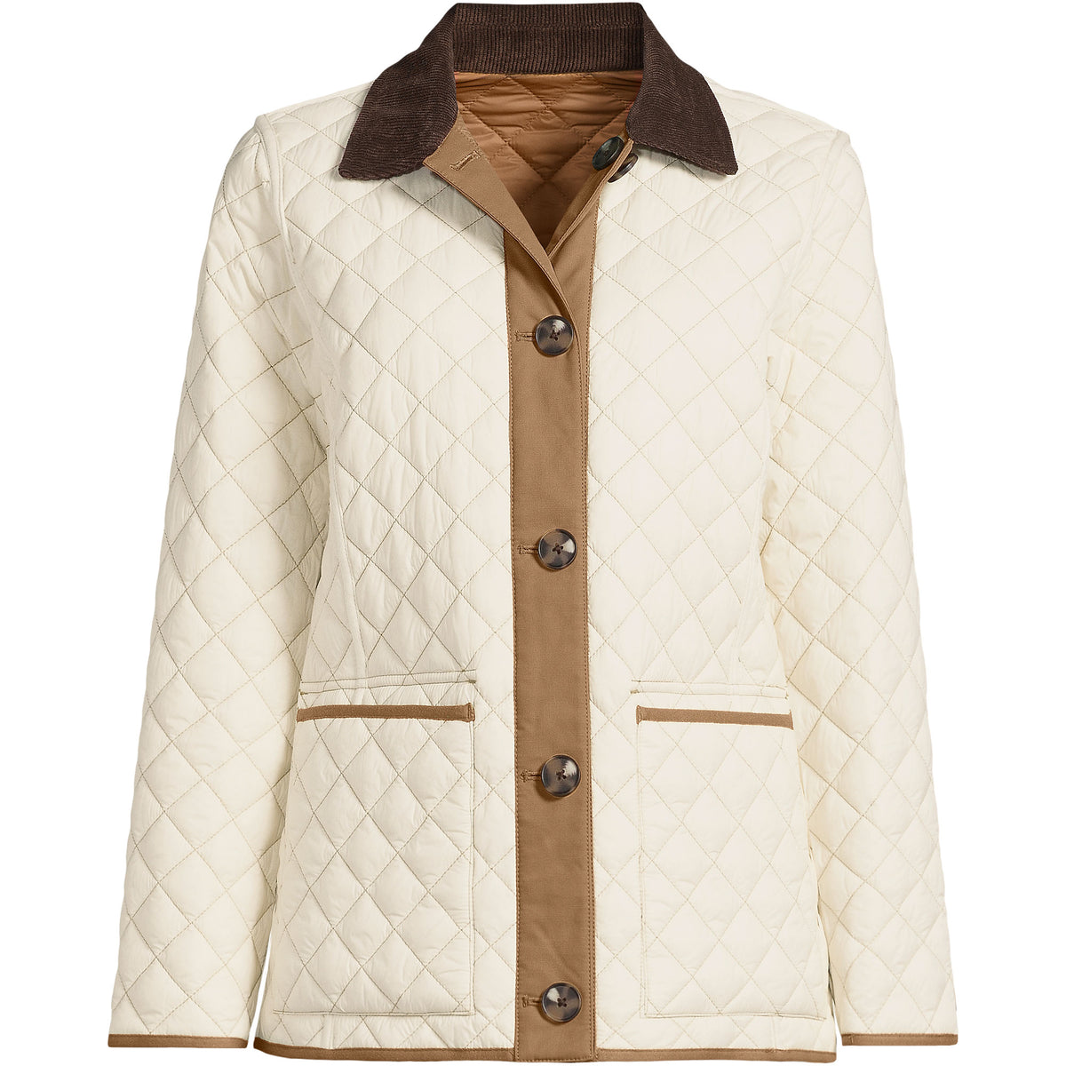 Women's Plus Size Reversible Barn Quilted Insulated Jacket