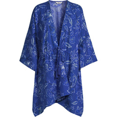 Women's Cotton Tie Front Kimono Cover Up