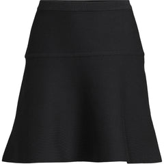 Women's Petite Fine Gauge Cotton Sweater Above the Knee Circle Skirt