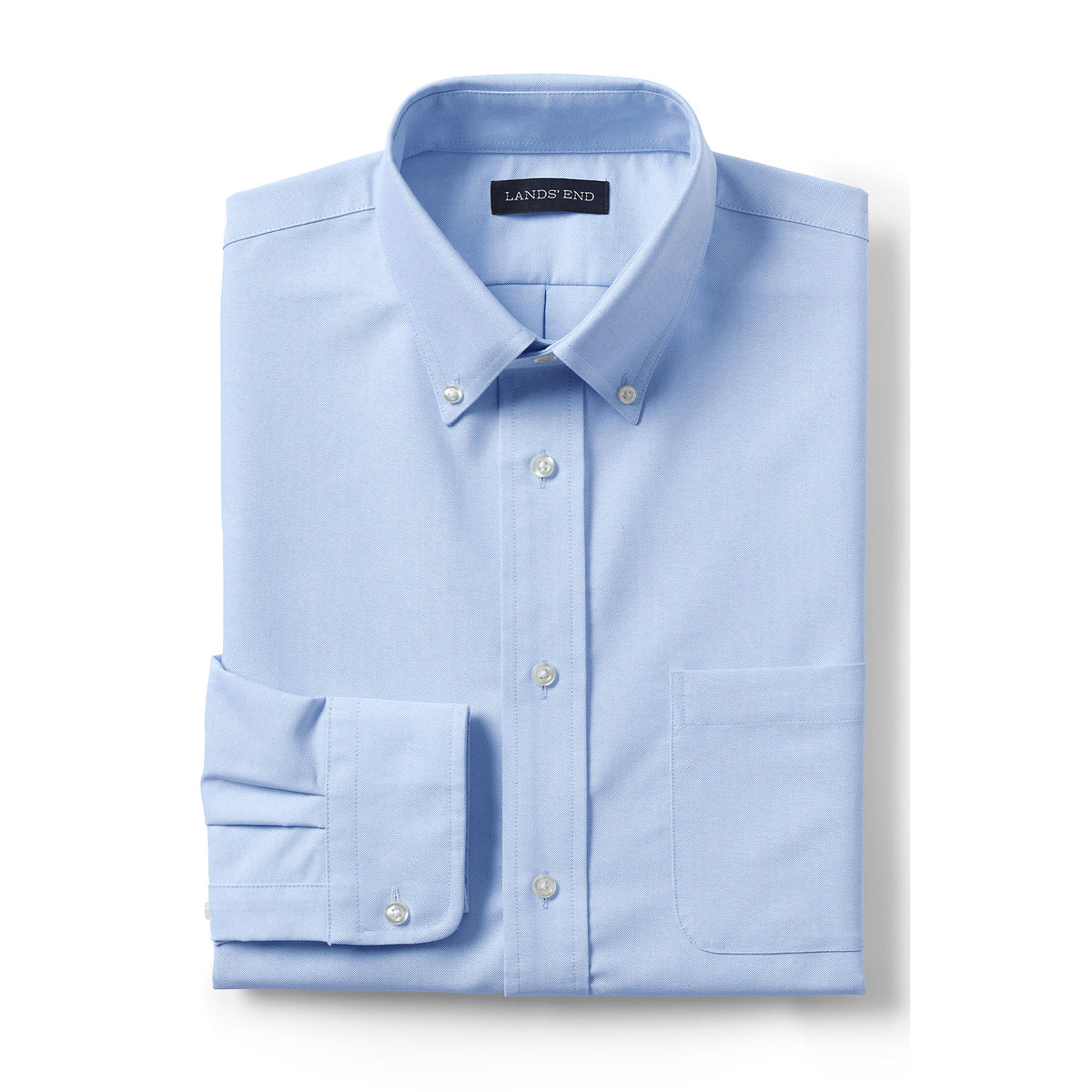Men's Long Sleeve Solid Oxford Dress Shirt